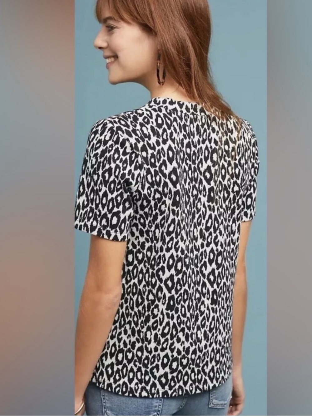 Antropologie Eri + Ali Wild
Leopard Print Black and White Top - Picture 8 of 8